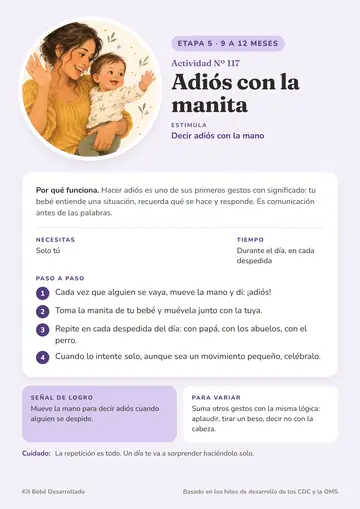 Ficha 117: Adiós con la manita