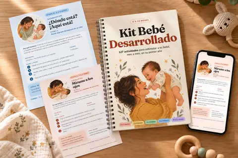Kit Bebé Desarrollado impreso y en el celular, con fichas de actividades